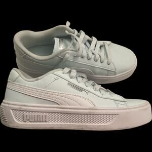 Worn Once Light Blue / White PUMA Carina 2.0 SD Platform Sneakers Women’s Size 9
